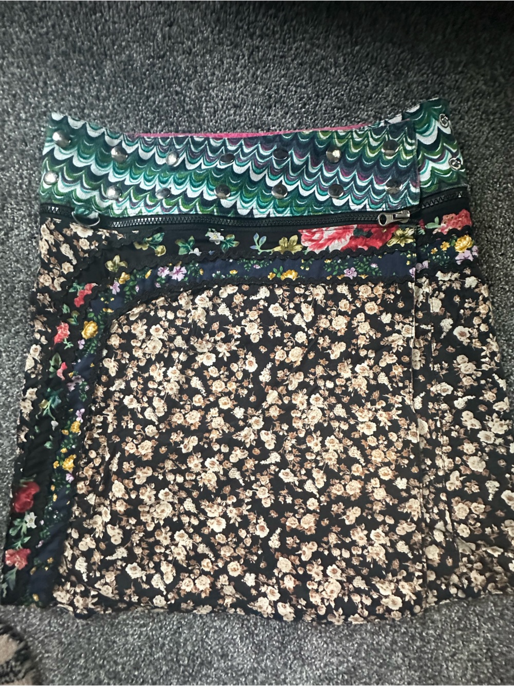 Sand Floral Patterned Women's Skirt - reversible from Amsterdam